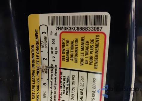 2011 Ford Edge Limited from USA, damaged, VIN 2FMDK3KC8BBB33087